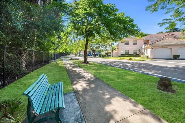 a view of a backyard with a garden and plants