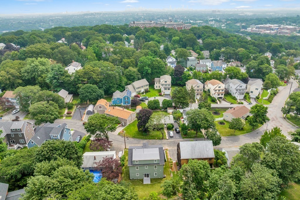 14 Yerxa Road Arlington, MA 02474 - Photo 42 of 42 an aerial view of residential houses with outdoor space and trees