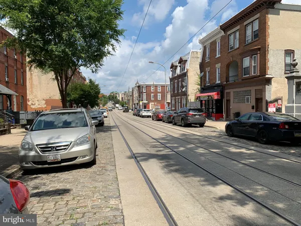 a car parked on the side of a street