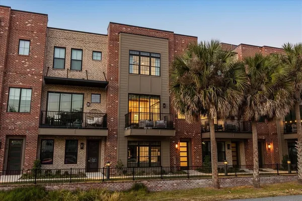 a front view of an apartment building