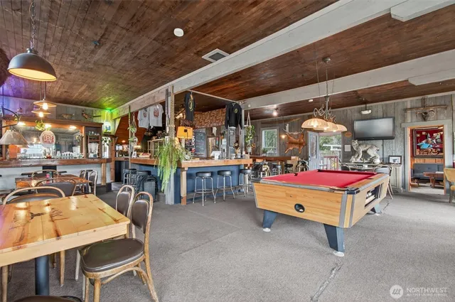 a outdoor space with lots of furniture