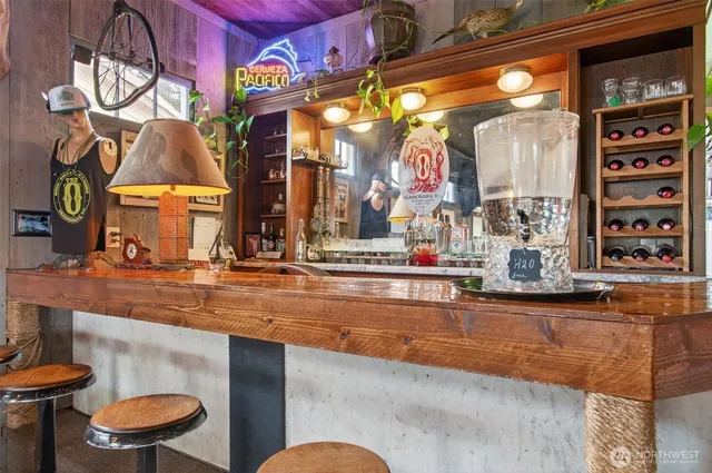 a view of a living room with furniture