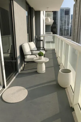 a view of a city from a terrace