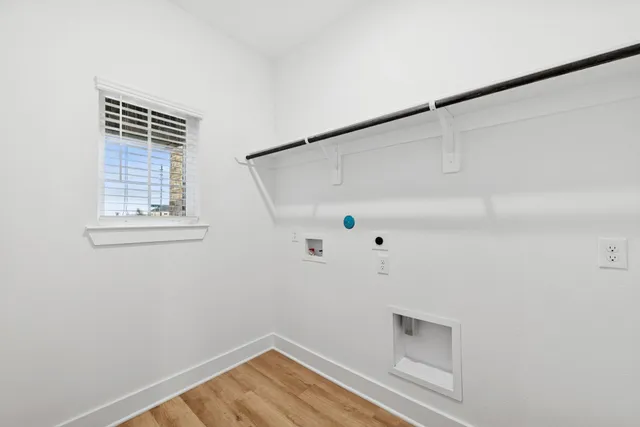 a view of small space with racks on the wall