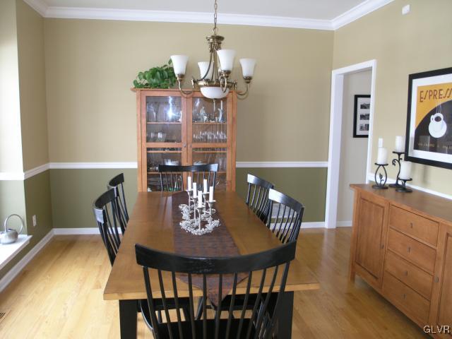 2128 Terry Road Nazareth, PA 18064 - Photo 5 of 15 a view of a dining room with furniture and chandelier