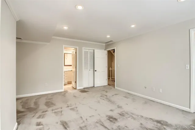 a view of small space with racks on the wall