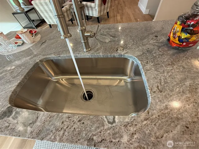 a close view of sink