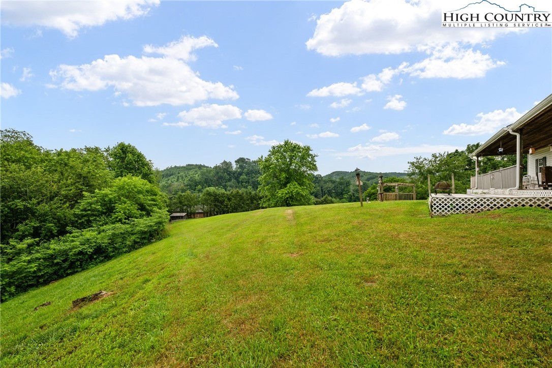 175 Olive Ridge Drive Crumpler, NC 28617 - Photo 47 of 50 a view of a big yard with lots of green space