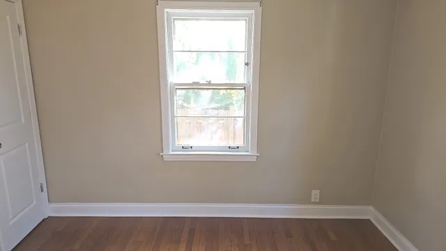 an empty room with a window