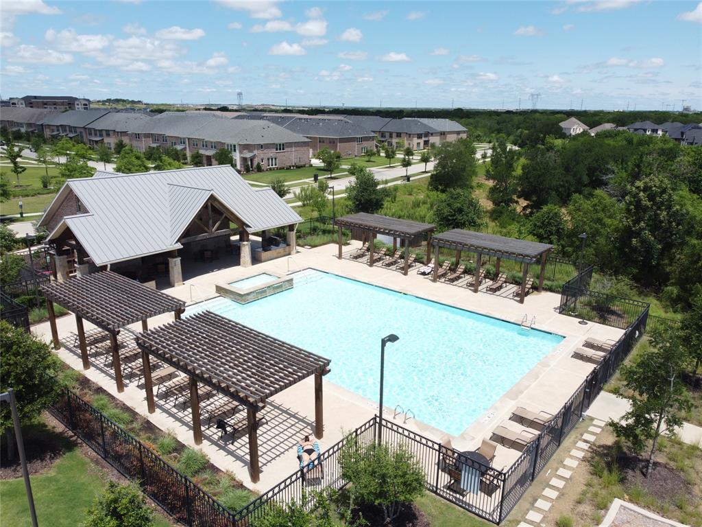 7280 Panicum Drive Frisco, TX 75033 - Photo 33 of 36 an aerial view of a house with garden space and street view