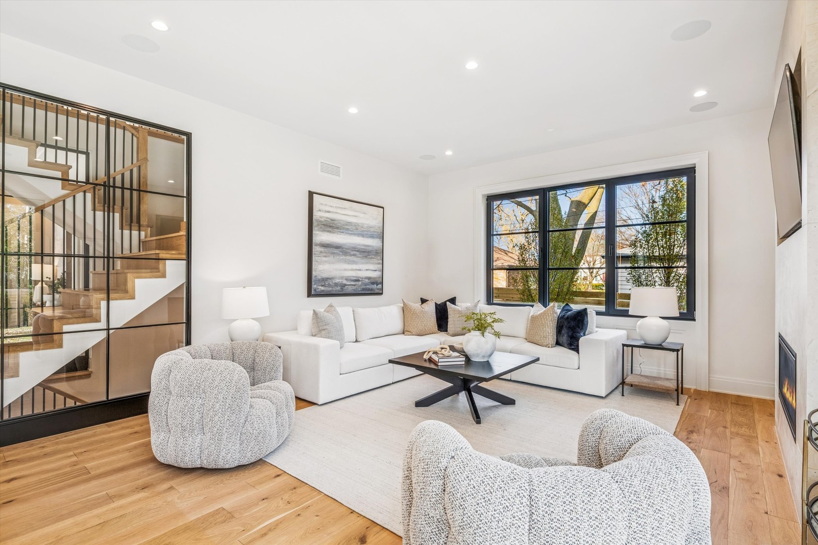 377 Prairie Avenue Elmhurst, IL 60126 - Photo 12 of 64 a living room with furniture and floor to ceiling windows
