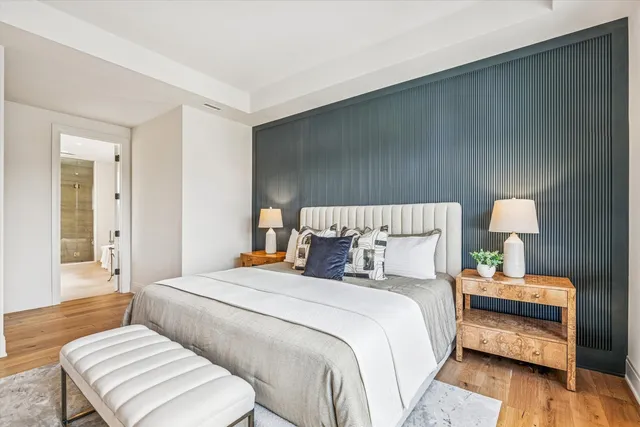 a view of a hallway with windows