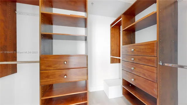 a close view of closet