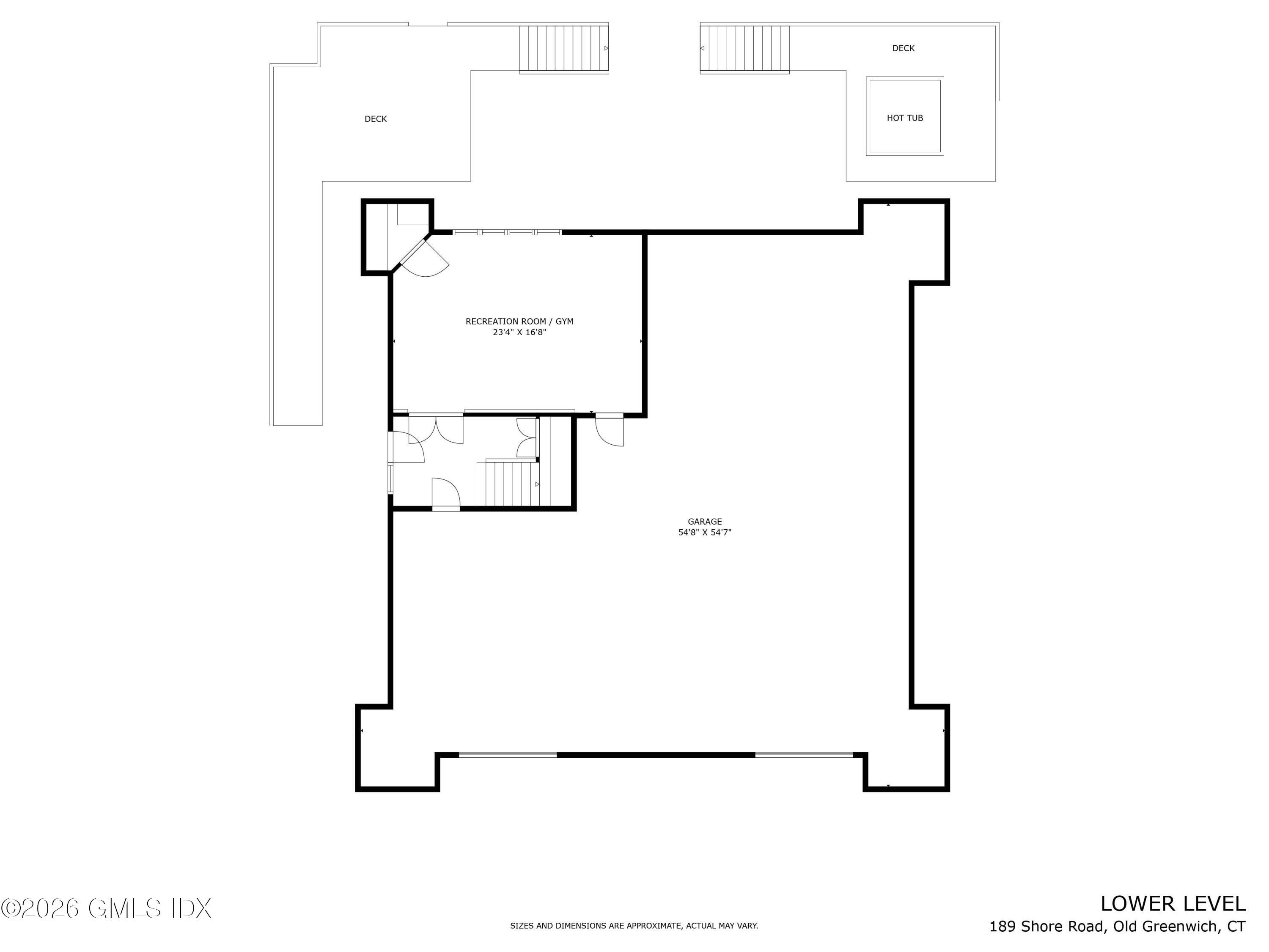 189 Shore Road Old Greenwich, CT 06870 - Photo 38 of 38 189 Shore Rd - lower level - FLOOR PLAN