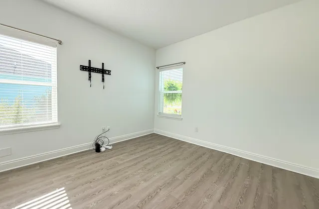 an empty room with a window