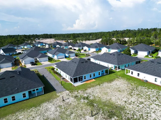 a view of a city with sitting area