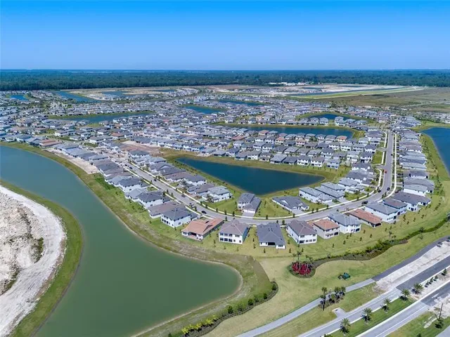 an aerial view of a city