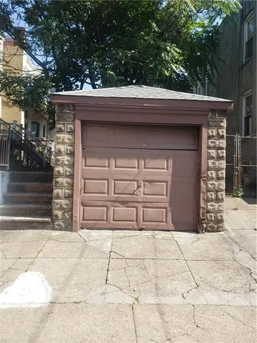 a room with a sink and a mirror