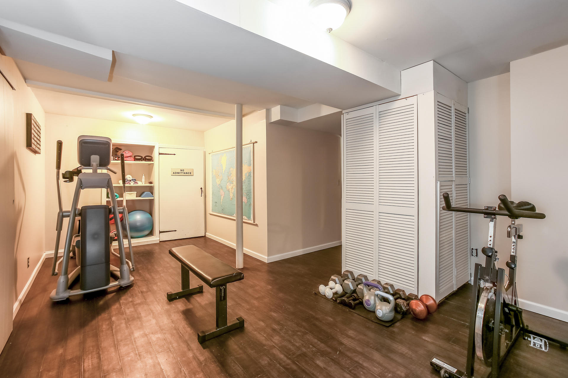 228 Ponus Ridge Road New Canaan, CT 06840 - Photo 31 of 47 a view of a room with gym equipment