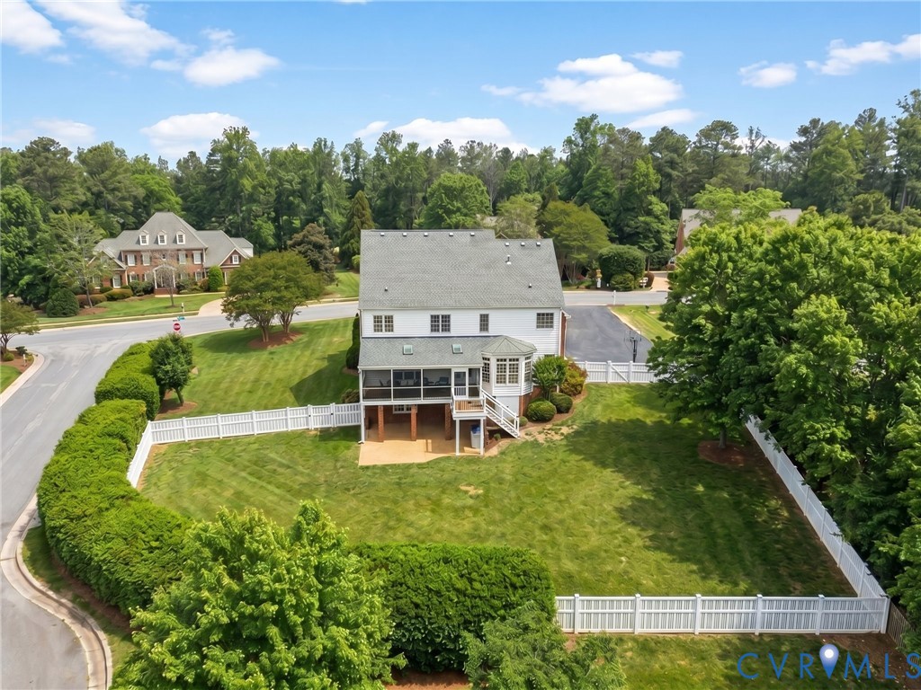 14335 Lander Road Midlothian, VA 23113 - Photo 3 of 70 an aerial view of a house with pool big yard and large trees