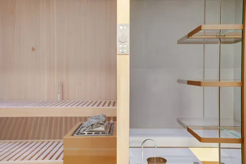 a view of a hallway with the door