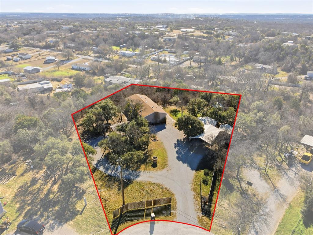 224 Cactus Ridge Court Springtown, TX 76082 - Photo 32 of 39 Aerial view of property's location with property parcel outlined