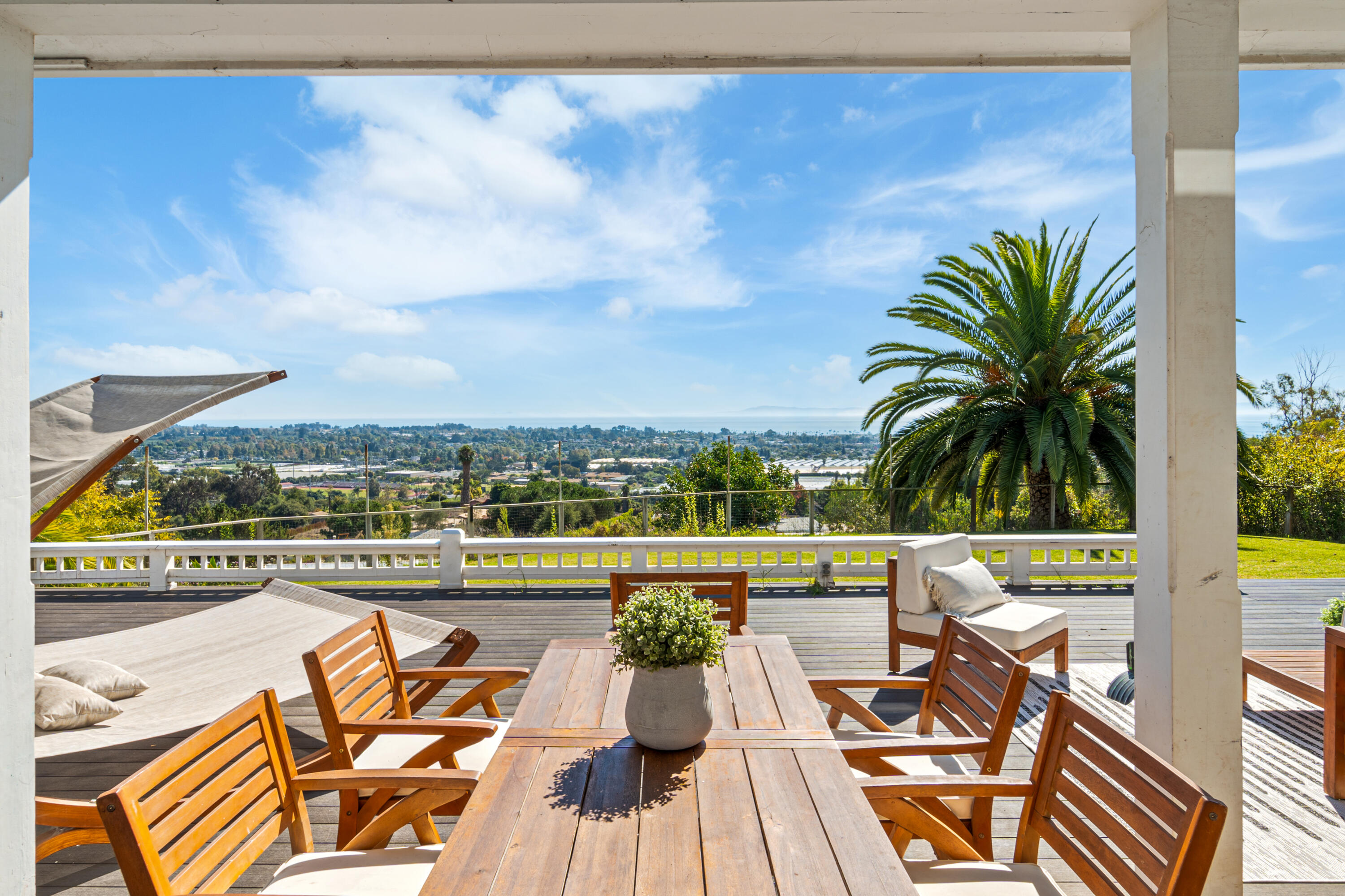 4508 Foothill Road Carpinteria, CA 93013 - Photo 26 of 31 a view of swimming pool with outdoor seating and city view