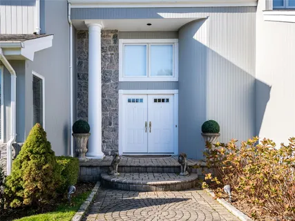 a front view of a house