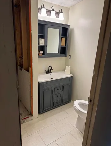 a bathroom with a sink and a toilet