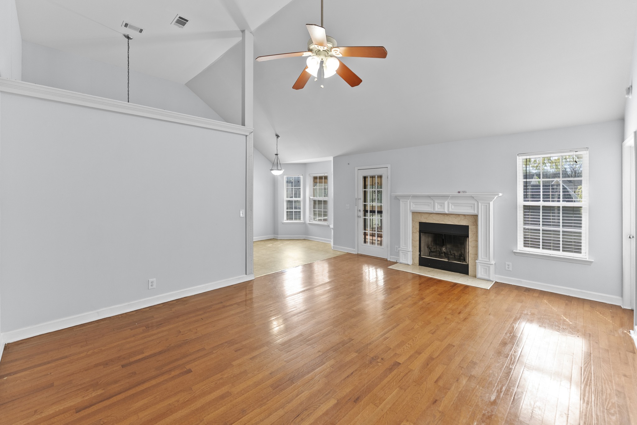 2849 Evergreen Ridge Point Nashville, TN 37217 - Photo 4 of 31 a view of empty room with wooden floor fan and window