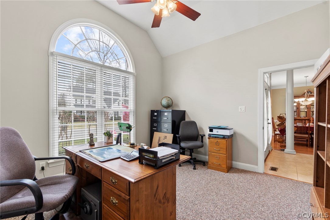 847 Club Ridge Terrace Chester, VA 23836 - Photo 15 of 35 a view of a workspace with furniture and a window