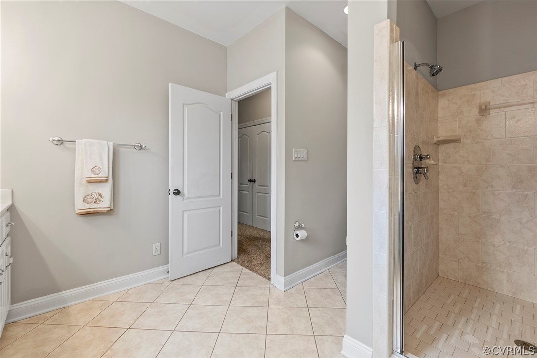 847 Club Ridge Terrace Chester, VA 23836 - Photo 28 of 35 a view of a bathroom with a shower and closet