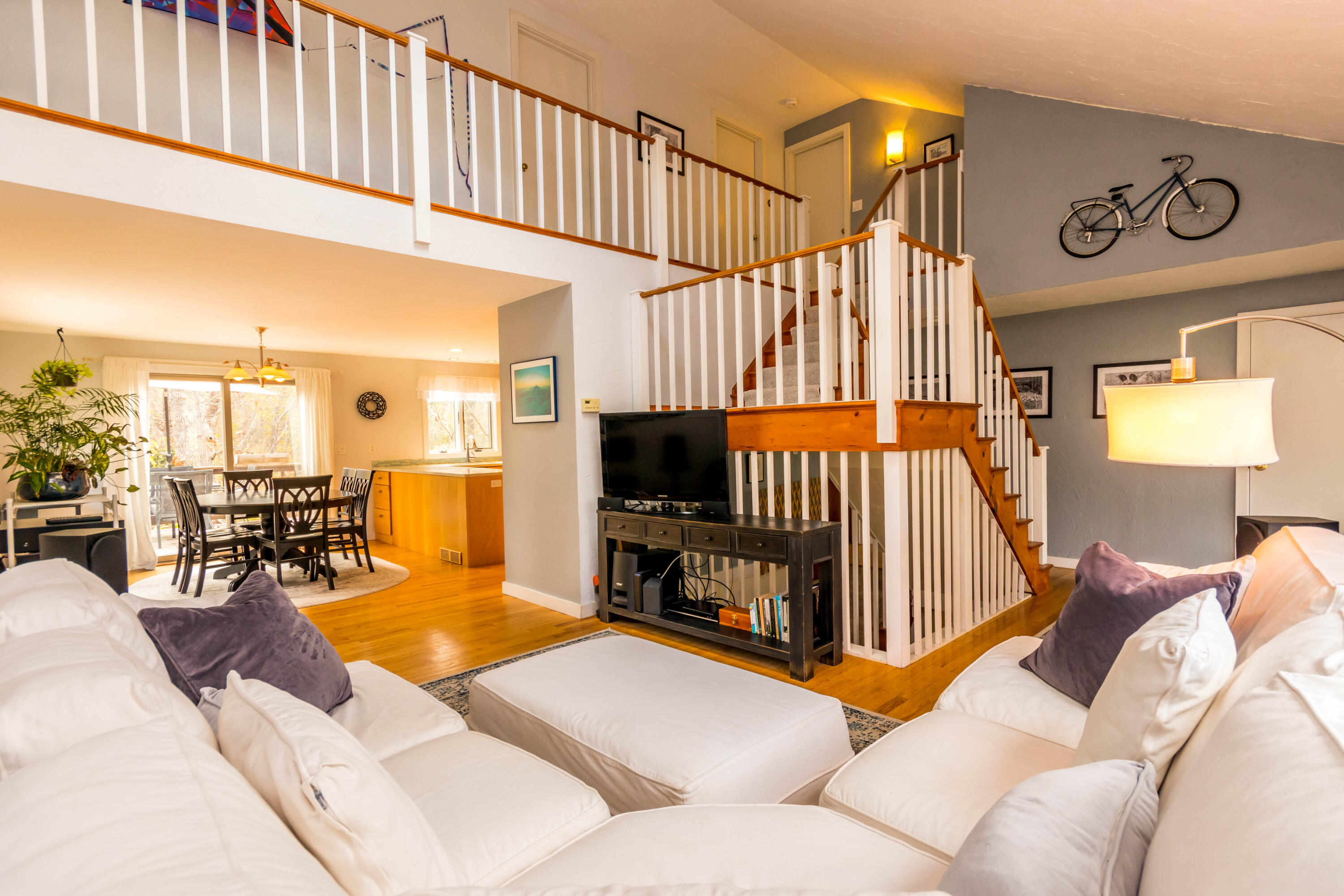 141 Long Pond Road Brewster, MA 02631 - Photo 11 of 58 Living room opens to dining:kitchen