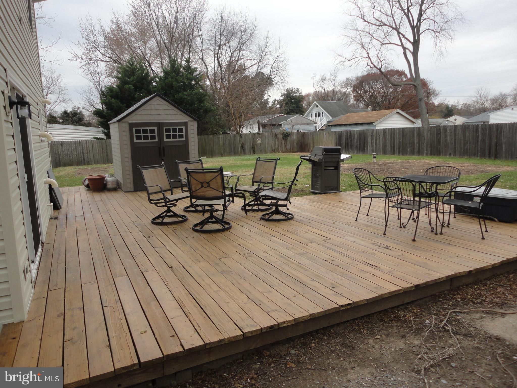7818 Harbor Road Pasadena, MD 21122 - Photo 22 of 23 Large Deck & Shed