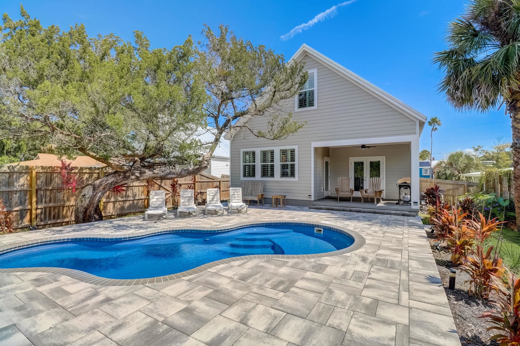 45 Menendez Road St. Augustine, FL 32080 - Photo 31 of 36 a view of outdoor space yard and swimming pool