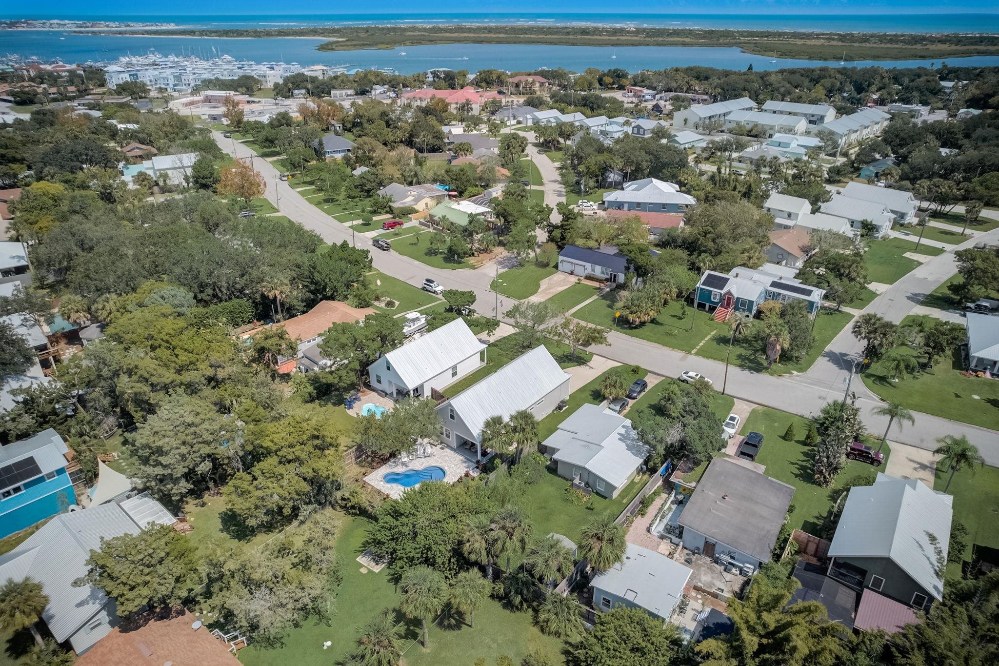 45 Menendez Road St. Augustine, FL 32080 - Photo 35 of 36 an aerial view of a house with a yard