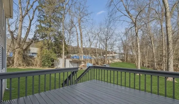 a view of a wooden roof deck