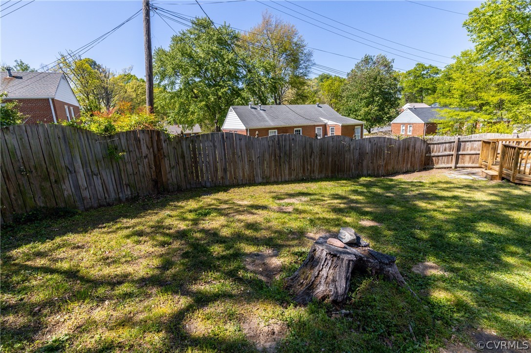 8908 Penguin Road Henrico, VA 23229 - Photo 39 of 46 Rear fenced yard off the master bedroom.