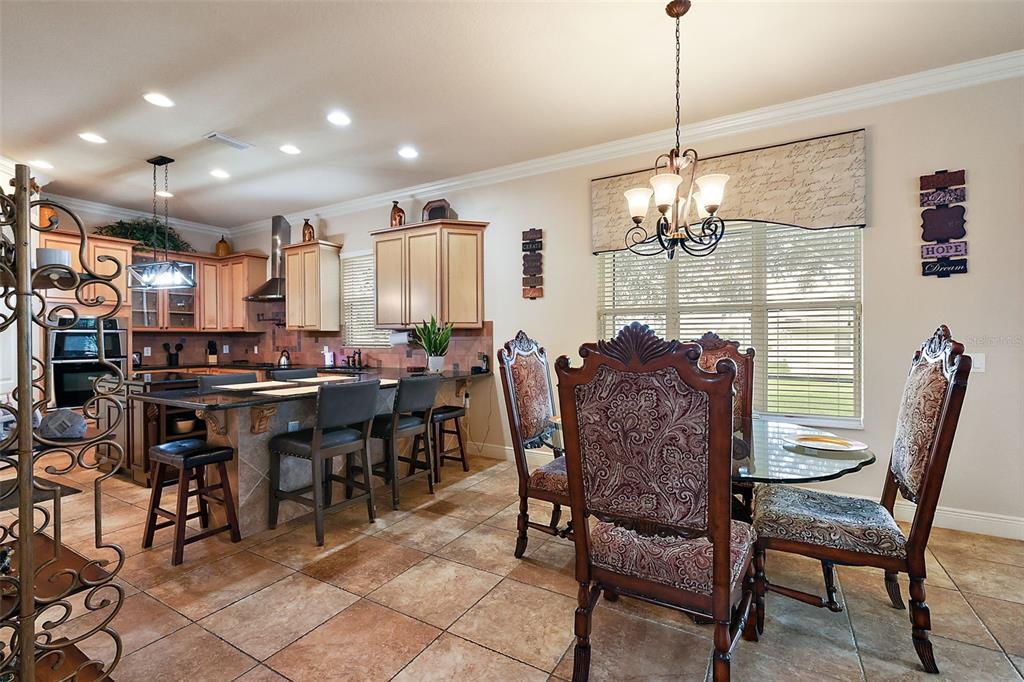 212 Crestrun Loop Leesburg, FL 34748 - Photo 16 of 47 a view of a dining room with furniture and chandelier