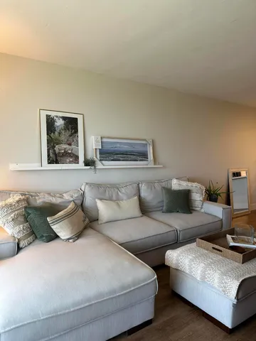 a living room with furniture and a couch