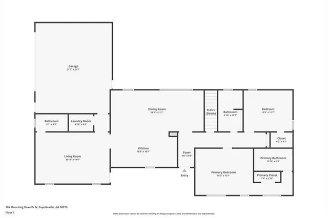 $495,000 | 165 North Mourning Dove Drive, Fayetteville, GA 30215