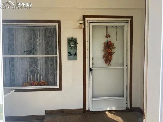 a view of front door