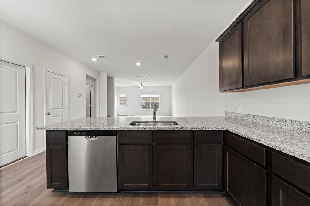 10141 Throttle Lane Fort Worth, TX 76131 - Photo 3 of 12 a kitchen with a sink and cabinets