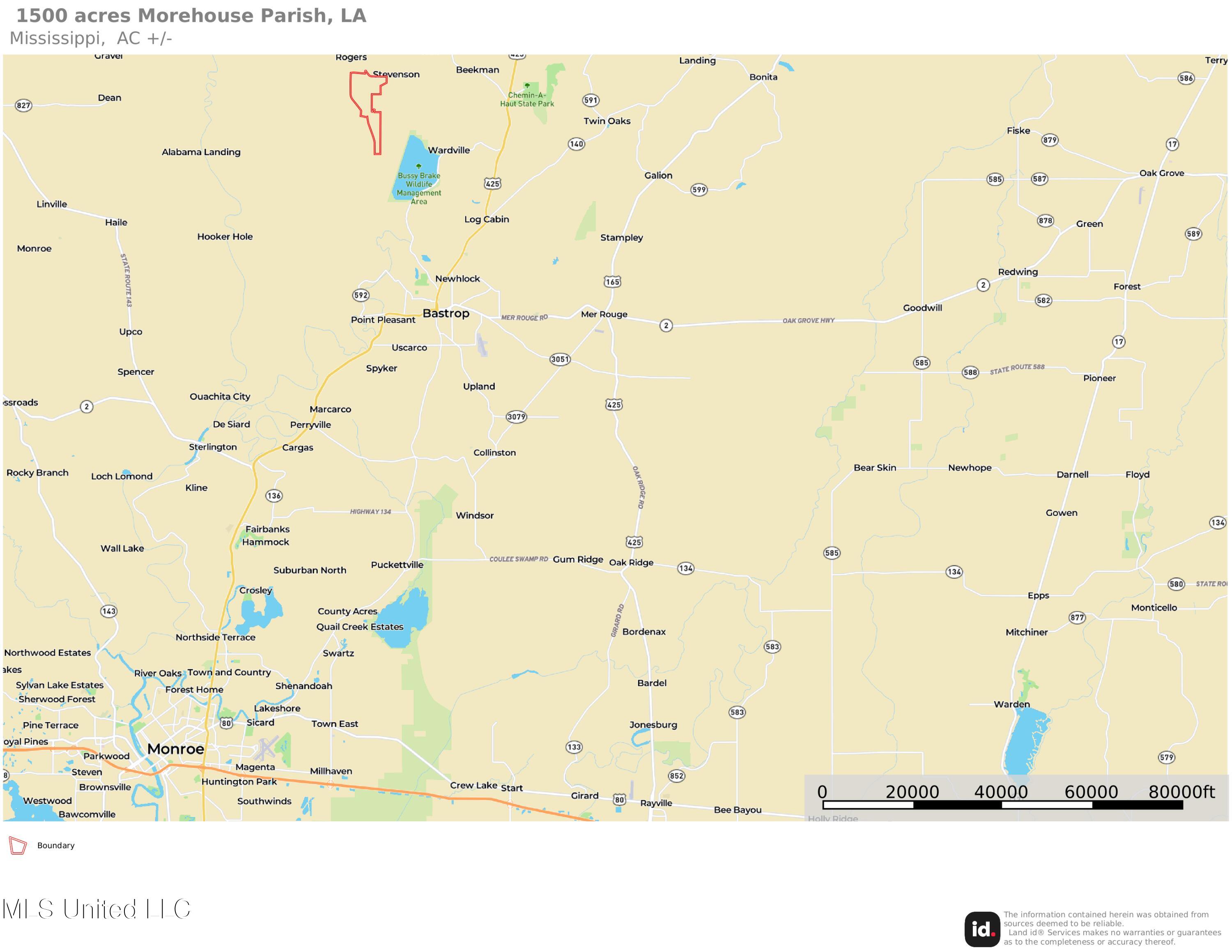 Long Lonesome Road Bastrop, LA 71220 - Photo 75 of 76 Morehouse Parish 1500 acres Location