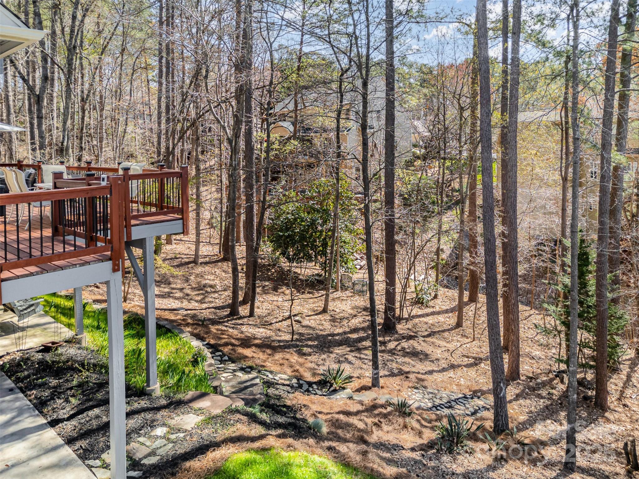 11122 Windgate Court Tega Cay, SC 29708 - Photo 37 of 48 a backyard of a house with lots of green space