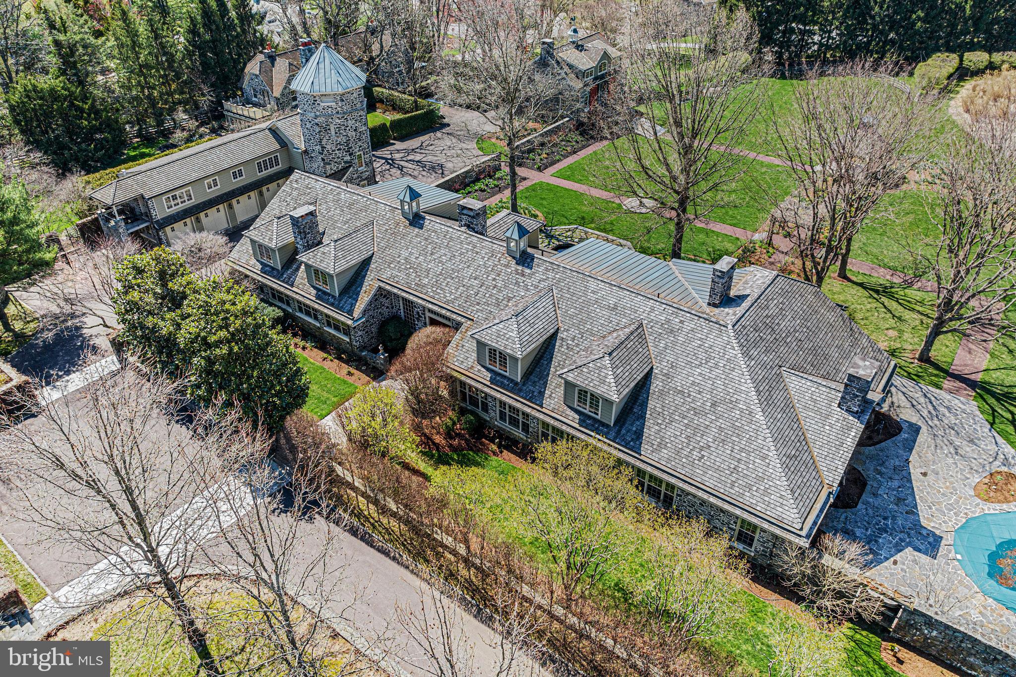 770 Godfrey Road Villanova, PA 19085 - Photo 122 of 150 an aerial view of a house with garden space and sitting area
