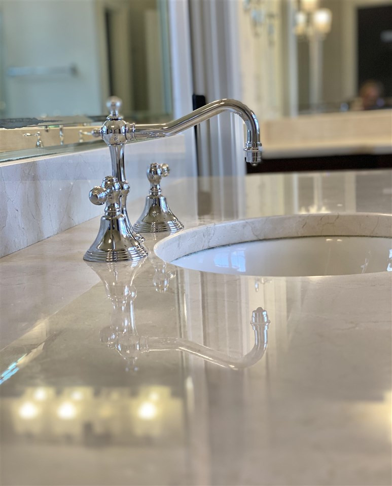 526 Wayne Drive Raleigh, NC 27608 - Photo 19 of 30 Brand new faucets at both sinks and newly polished counters! Owner's Bathroom