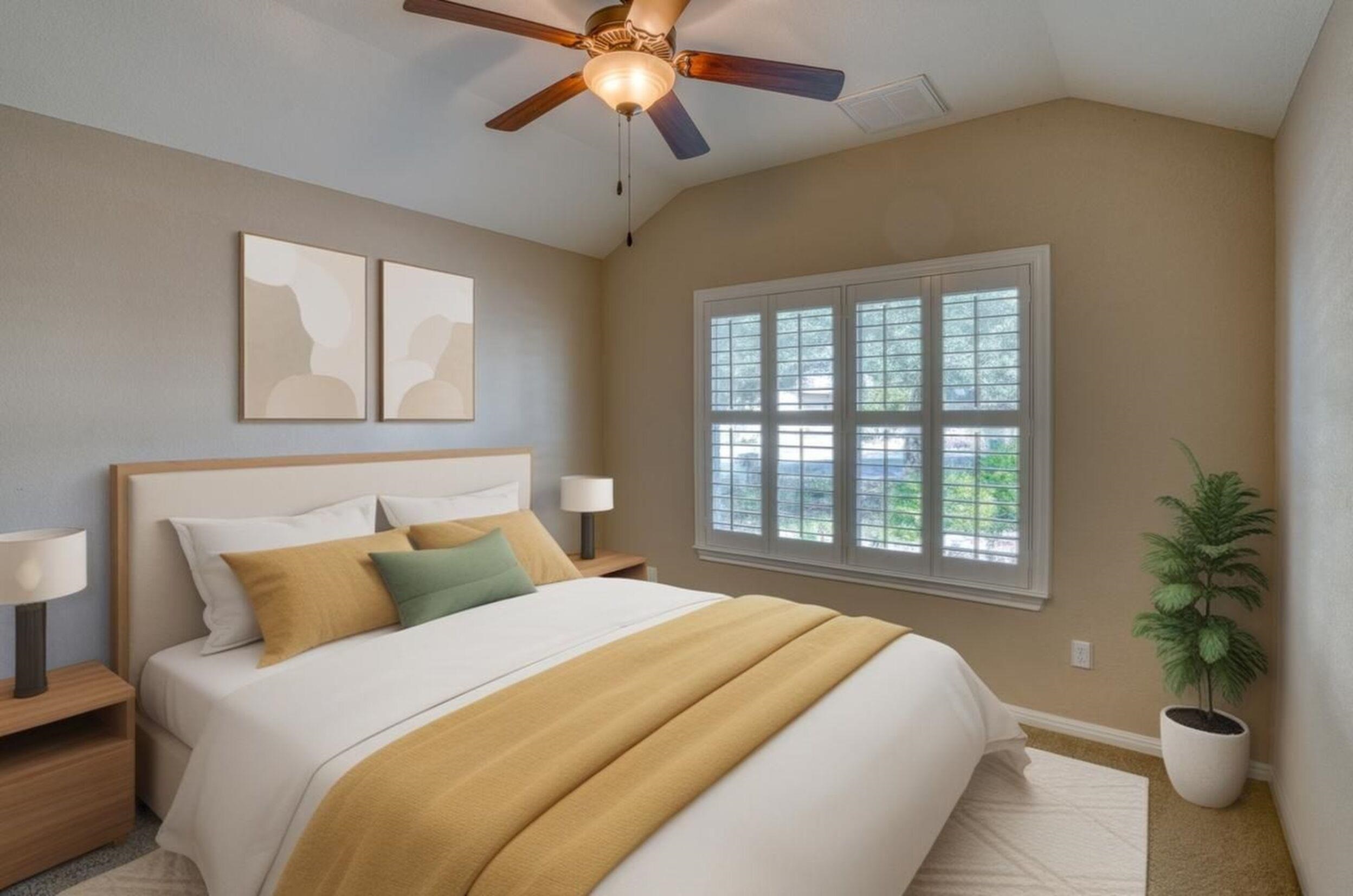 1403 Adam Burnet, TX 78611 - Photo 22 of 30 a bedroom with a large bed and a window