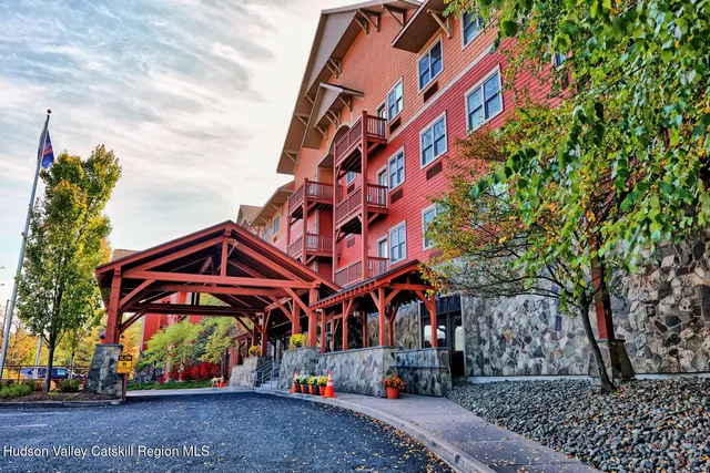 an outdoor space with lots of trees