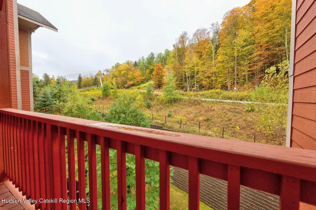 a view of sky from a balcony